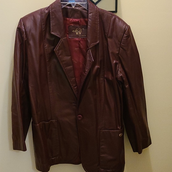 Etienne Aigner Genuine Leather Jacket - Picture 1 of 8